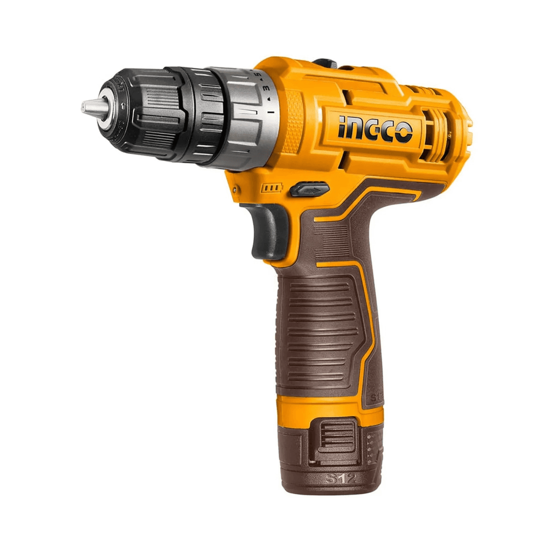 INGCO TALADRO INALAMBRICO 3/8" 12V 20N.M + 2 BAT 1.5AH (CDLI12206)(CDLI12202) - Compra en Grelive