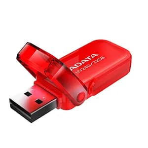 FLASH MEMORY ADATA 32GB UV240 USB 2.0 ROJO - Compra en Grelive