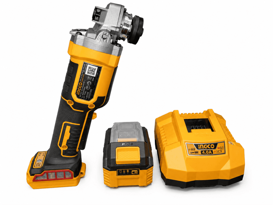 INGCO COMBO AMOLADORA INALAMBRICA 4 1/2" 1000W / BATERIA Y CARGADOR 20V 4,0AH - Compra en Grelive