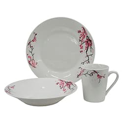 Vajilla Vitreo Cherry Blossom 12 Piezas - Compra en Grelive