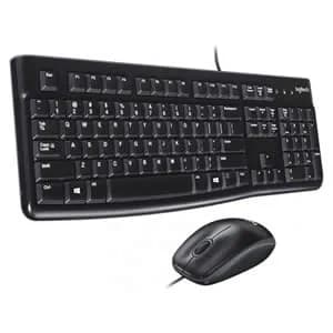 TECLADO-MOUSE COMBO LOGITECH MK120 NEGRO USB PLUG AND PLAY RESISTENTE A SALPICADURAS - Compra en Grelive