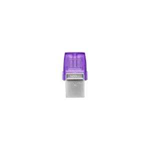 FLASH MEMORY KINGSTON 128GB DATA TRAVELER microDuo 3C TYPE-A - C PURPLE - Compra en Grelive