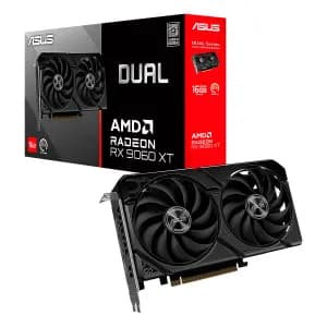 VIDEO ASUS DUAL RADEON RX-9060XT 16GB GDDR6 128BIT HDMI 2DP 2Vent PCIe 5.0 3y - Compra en Grelive
