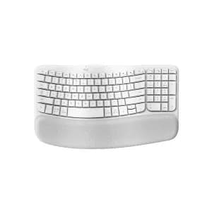 TECLADO LOGITECH ERGONOMICO WAVE KEYS CON REPOSAMANOS WIRELESS USB WHITE - Compra en Grelive